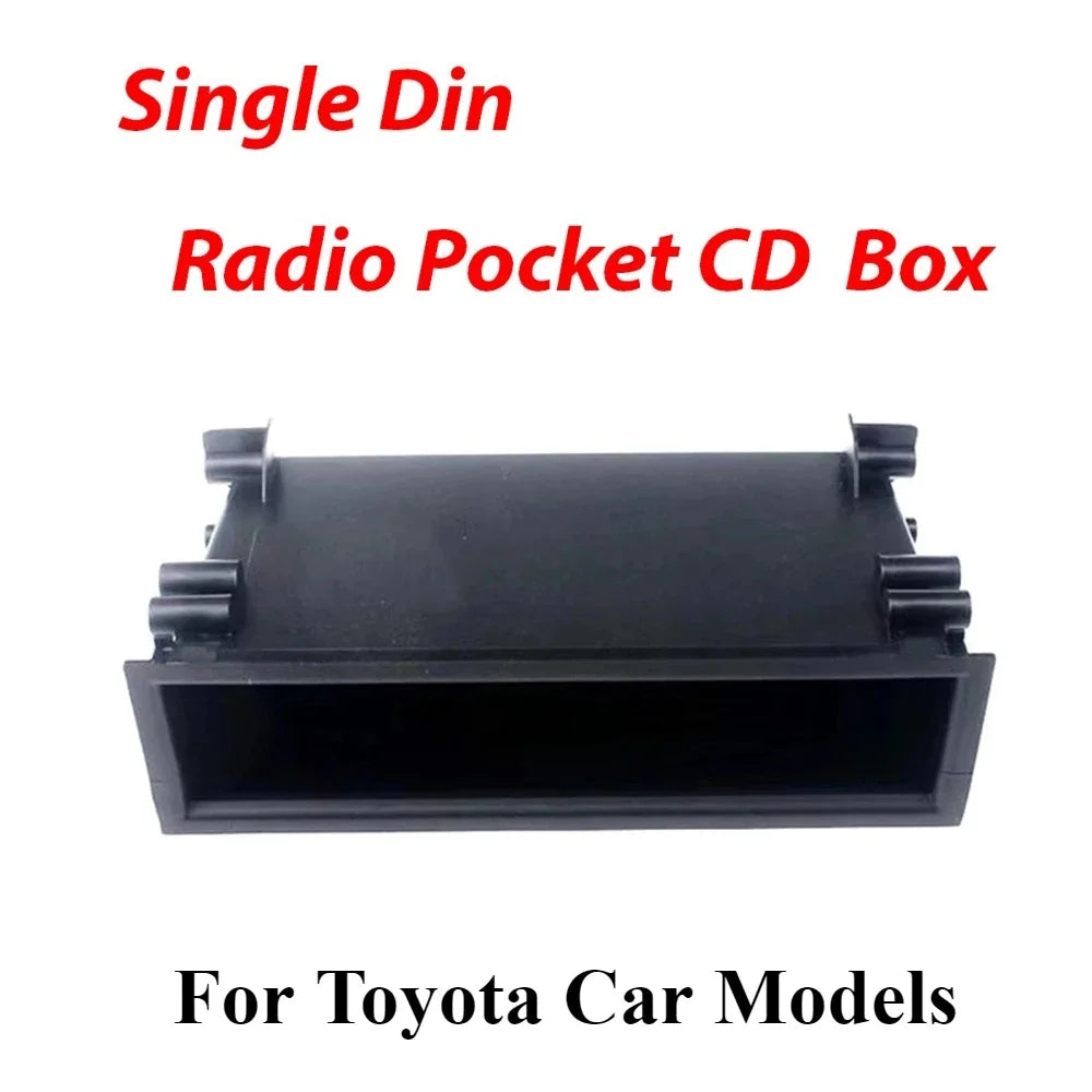1 Din Car Radio Pocket CD Box Dashboard Frame Case Single Din Dashboard Storage Box Organizer For Toyota Car Accessories