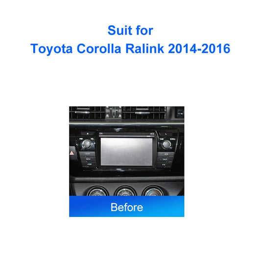 10.1 Inch Car Radio Fascia For Toyota Corolla Ralink 2014 2016 Casing Frame 2 Din Head Unit Dash Cover Panel