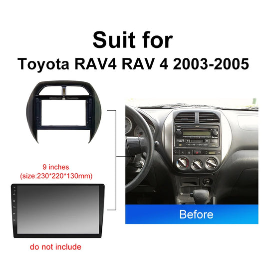 Car Radio For Toyota RAV4 RAV 4 2003 2005 Android 2 Din dvd gps Stereo Mounting Bezel Faceplate Frame Kit