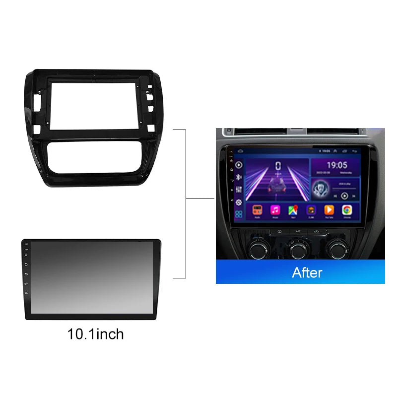 2 DIN Car Radio For VW Volkswagen Jetta 6 2011 Android 2 Din dvd gps Stereo Mounting Bezel Faceplate Frame Kit