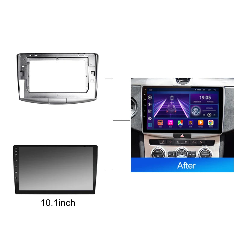 2 Din Car Radio Fascia frame for Volkswagen Passat 7 B7 NMS 2011 2015 car Radio Panel Dash Kit Installation Frame Trim Bezel