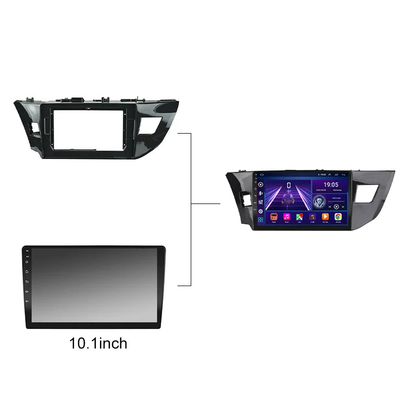 10.1 Inch Car Radio Fascia For Toyota Corolla Ralink 2014 2016 Casing Frame 2 Din Head Unit Dash Cover Panel