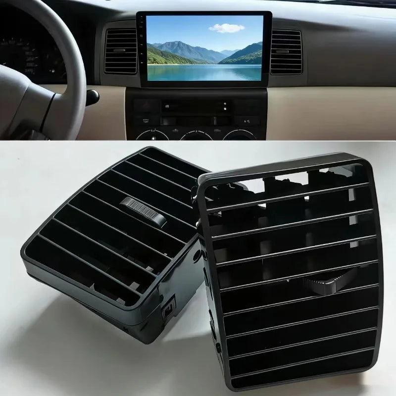 Car Air Conditioning Air Vent Outlet Panel Grille Cover Frame Fascia Replacement For Corolla EX E120 Air Grille Black/Brown