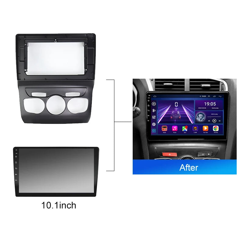 2 Din Car Radio Fascia frame for Citroen C4 2 B7 2013 - 2016 car Radio Panel Dash Kit Installation Frame Trim Bezel