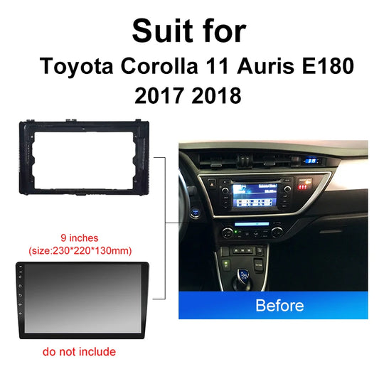 Car Radio For Toyota Corolla 11 Auris E180 2017 2018 Android 2 Din dvd gps Stereo Mounting Bezel Faceplate Frame Kit