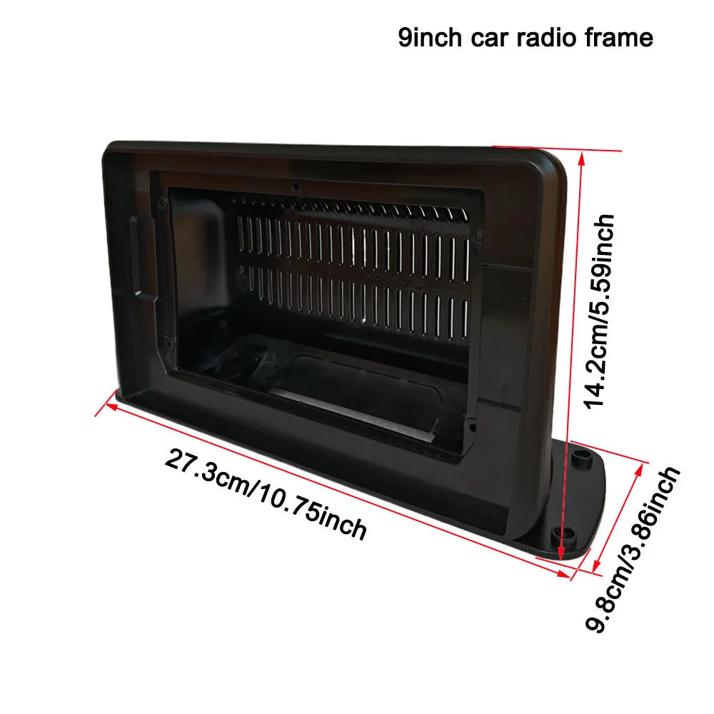 Marco de radio 2 DIN de 9/10" para coche antiguo, camión, caravana, autocaravana, estéreo, panel de instrumentos doble DIN, marco universal para radio de coche.
