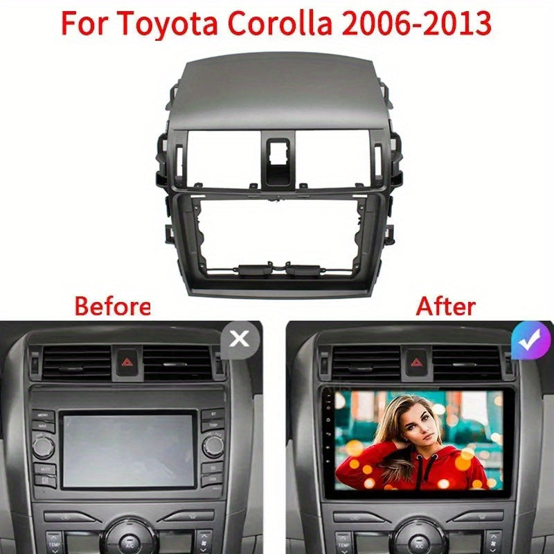 9 inch Car Radio Frame Fascia For Toyota Corolla 2006-2013 auto Dash Trim Kits Panel car Radio Multimedia Dash Kit frame