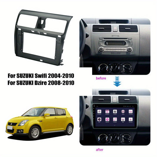 10 inch Car Radio Frame Fascia For SUZUKI Swift 2004-2010 auto Dash Trim Kits Panel car Radio Multimedia Dash Kit frame