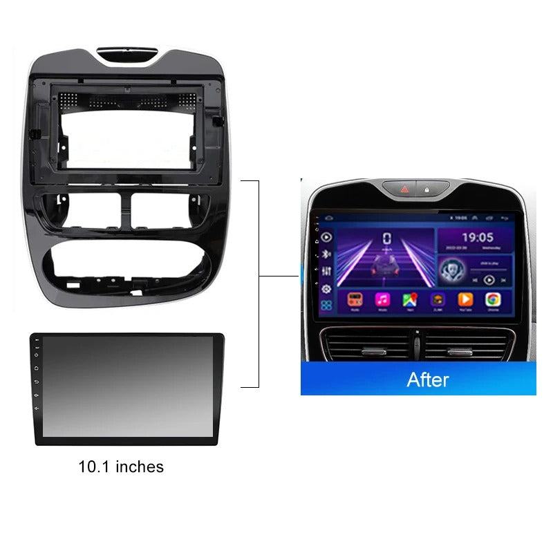 Android car audio radio frame fascia for Renault Clio 4 ZOE 2012-2019 2 din dash mount Fascia Stereo Panel Frame