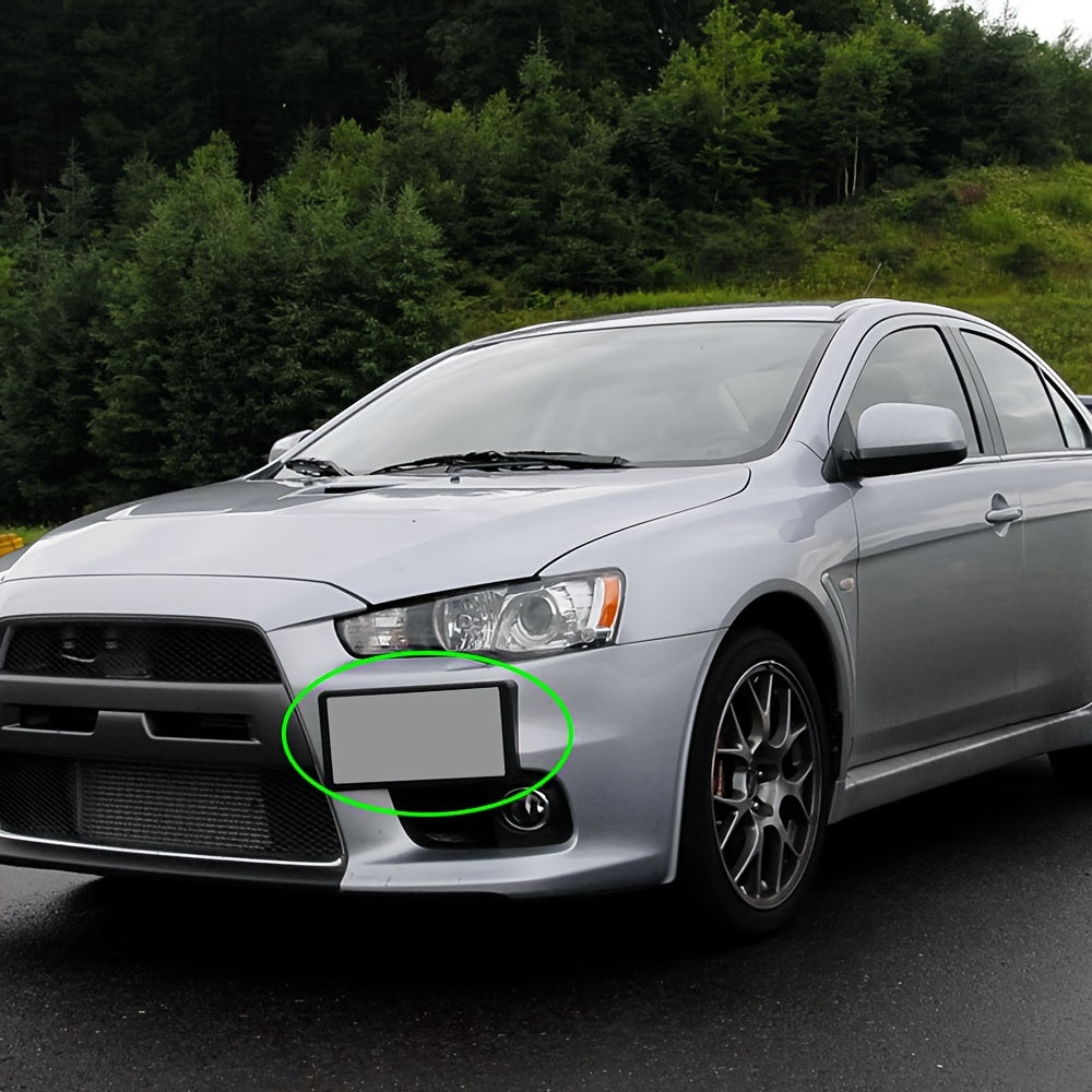 1pc for Mitsubishi Lancer GTS EVO X 2008-2018 Front Bumper ABS License Plate Ffor rame Relocator Base, Plastic Car Accessory for Europe