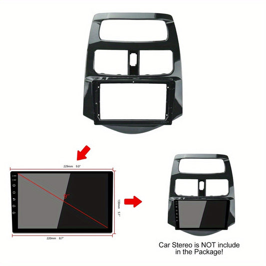 2 Din Autoradio Stereo Install Kit - Plastic Dash Panel for Chevrolet Spark (M300) 2013-2015, Holden Barina Spark (MJ) 2012-2016