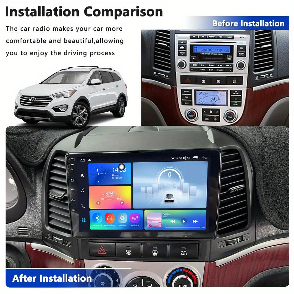 9 inch Car Radio Frame Fascia For HYUNDAI SANTAFE 2006-2012 Left Hand Drive auto Dash Trim Kits Panel car Radio Multimedia Dash Kit frame