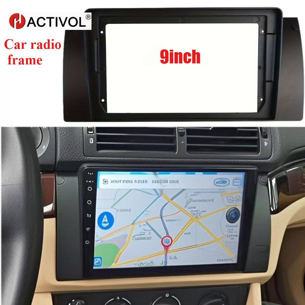 9 inch Car Radio Frame Fascia For BMW 5 Series E39 (1995-2003) auto Dash Trim Kits Panel car Radio Multimedia Dash Kit frame