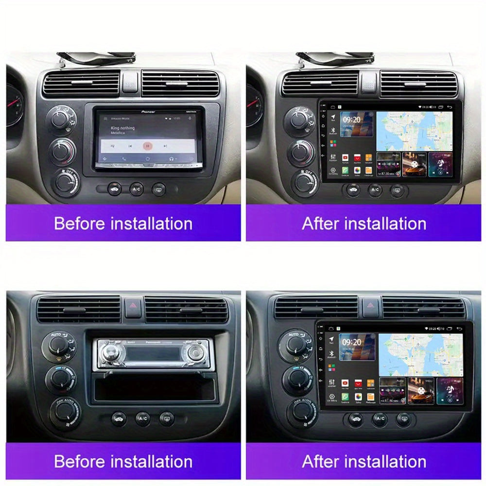 9 inch Car Radio Frame Fascia For HONDA Civic 2001-2006 auto Dash Trim Kits Panel car Radio Multimedia Dash Kit frame