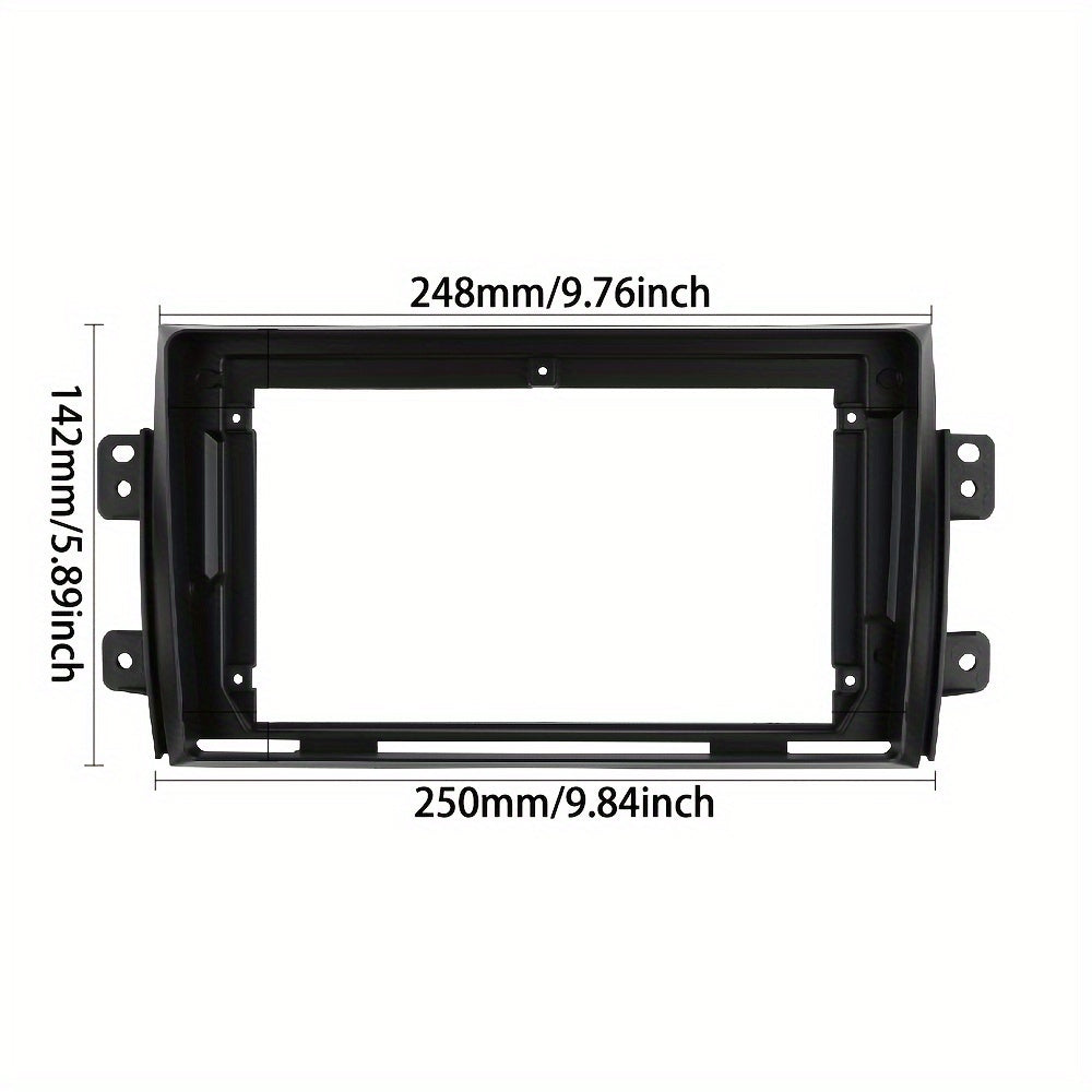9 Inch Car Radio Fascia Frame - Durable ABS Plastic Stereo DVD Player Surround Trim Panel for Suzuki SX4, for FIAT SEDICI - Easy Installation, No Battery Required, Car Radio Accessories