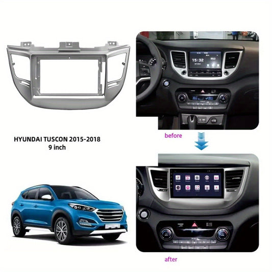 Radio Fascia for HYUNDAI TUCSON 2015-2018 Left Hand Drive Dashboard Dash Trim Kit Frame Stereo Panel