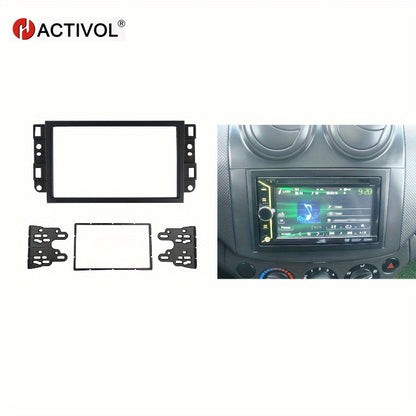 2 Din car radio Fascia Panel Frame For Chevrolet Aveo For Lova Gentra, car Radio Stereo Panel Dash Mounting Installation Trim Kit Frame Bezel
