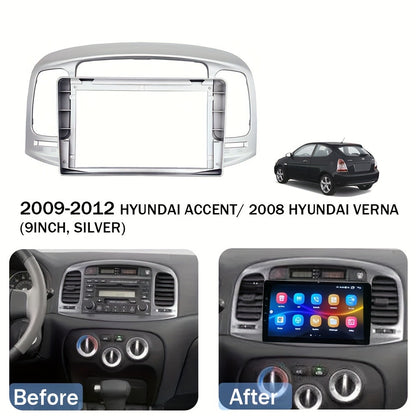 9 inch Car Radio Frame Fascia For Hyundai Accent 2008 2009 2010 2011 auto Dash Trim Kits Panel car Radio Multimedia Dash Kit frame