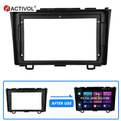 Car Stereo Radio Fascia for Honda CRV 2008 2009 2010 2011 GPS Navigation Frame Replacement Fitting Kit Face Plate Accessories