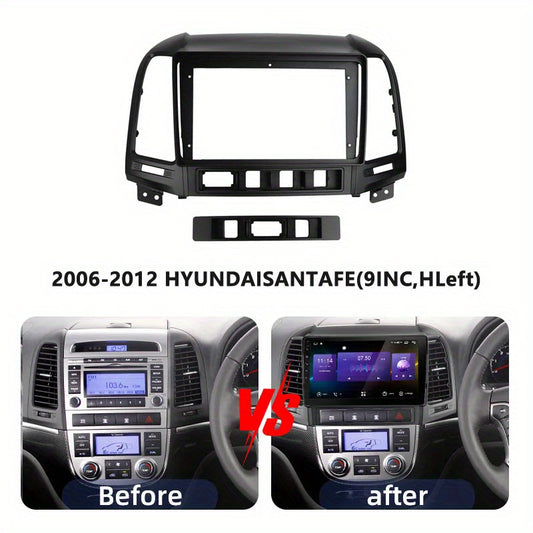 9 inch Car Radio Frame Fascia For HYUNDAI SANTAFE 2006-2012 Left Hand Drive auto Dash Trim Kits Panel car Radio Multimedia Dash Kit frame