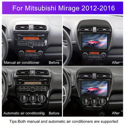 9 inch Car Radio Frame Fascia For Mitsubishi Mirage 2012-2018  auto Dash Trim Kits Panel car Radio Multimedia Dash Kit frame