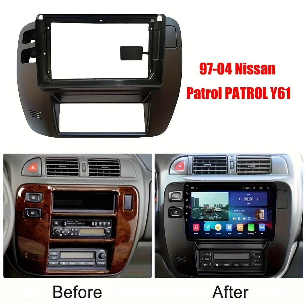 9 inch Car Radio Frame Fascia For Nissan Patrol 1997-2005 Dash Trim Kits Panel car Radio Multimedia Dash Kit frame