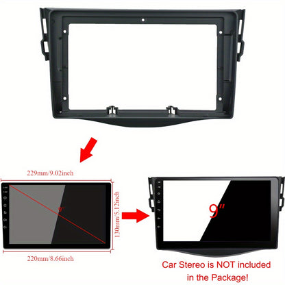 1din Car Radio Fascia For TOYOTA RAV4 2007-2012 9 Inch Fit Car Radio Dvd Frame Kits Audio Fitting Adaptor Panel In-dash Mount Installation