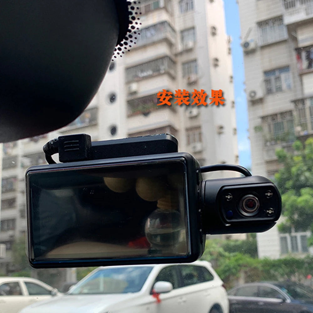 Cámara DVR para coche FHD con grabación dual, videocámara oculta, 1080P, visión nocturna, monitoreo de estacionamiento, sensor G 