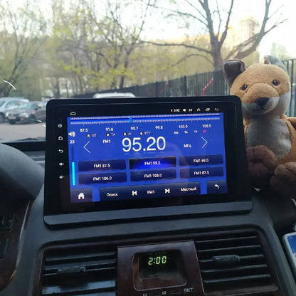 Fascia de radio de coche 2 DIN de 9 pulgadas para Mitsubishi Pajero Montero V31 Cheetah Kingbox, adaptador de placa de marco estéreo, panel de navegación 