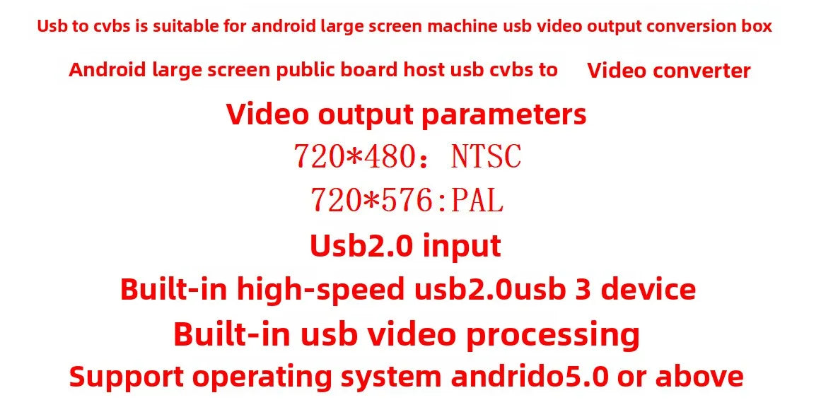 Android Usb Video Output RCA Line Cable AV HDMI OUT For Car Radio Multimedia Roof Mount Headrest Screen USB to RCA Adapte