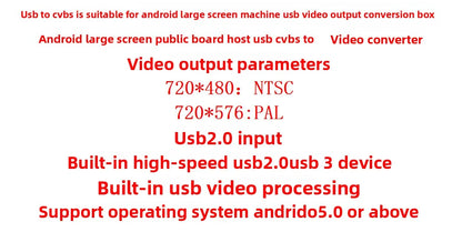 Android Usb Video Output RCA Line Cable AV HDMI OUT For Car Radio Multimedia Roof Mount Headrest Screen USB to RCA Adapte