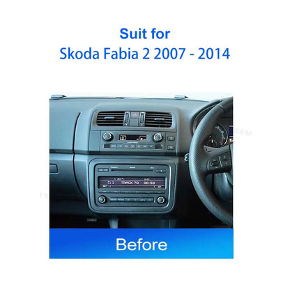 2 Din Car Radio Fascia frame for Skoda Fabia 2 2007 2014  car Radio Panel Dash Kit Installation Frame Trim Bezel