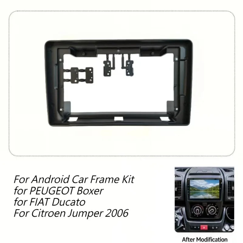 Car Frame For PEUGEOT Boxer For FIAT Ducato For Citroen Jumper 2006-2016 9INCH Auto Radio GPS Navigation Fascia Bezel Faceplate