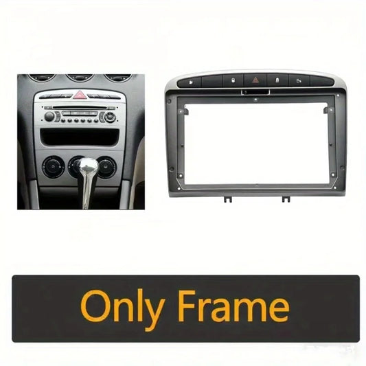 2 Din Car Frame Fascia Audio Fitting Adaptor Dash Trim Facia Panel 9inch For PEUGEOT 308 408 2010-2016 Double Radio Player
