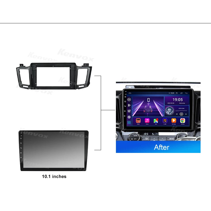 Car Radio Multimedia Video Player 10.1 Inch Installation Frame For Toyota RAV4 RAV 4 2013 2018 LHD Dash Fitting Panel Trim Kit
