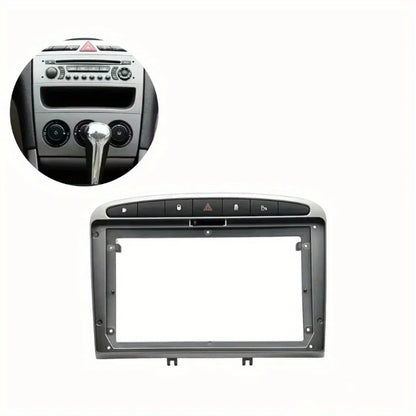 2 Din Car Frame Fascia Audio Fitting Adaptor Dash Trim Facia Panel 9inch For PEUGEOT 308 408 2010-2016 Double Radio Player