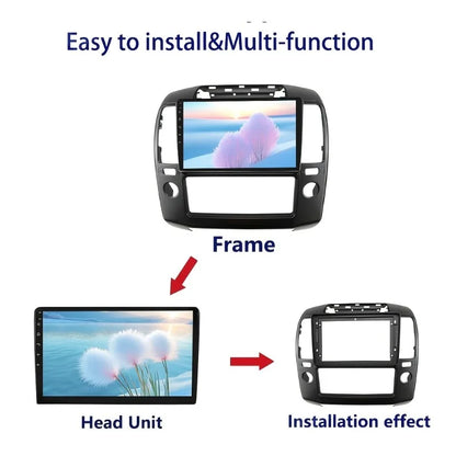 for Nissan Navara 2006-2012 9INCH Car Radio Fascia, Auto Stereo Panel Frame Dash Kit with Bezel Faceplate, No Battery Required