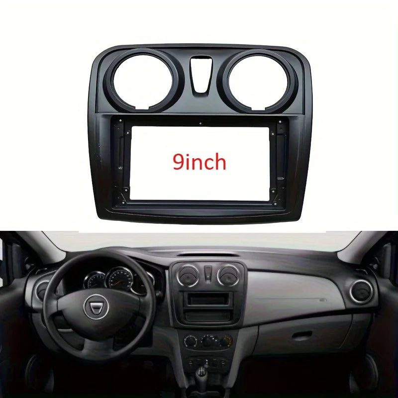 2 Din 9 Inch Car Radio Fascias for Dacia Sandero Symbol Stepway 2014+ Dashboard Frame Installation DVD Gps Mp5 Multimedia Player