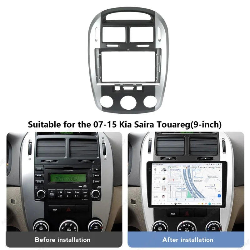 Car GPS Navigation Stereo For KIA Cerato 2006 Radio Fascias Panel Frame Fit 2Din 9 inch In Dash headunit screen