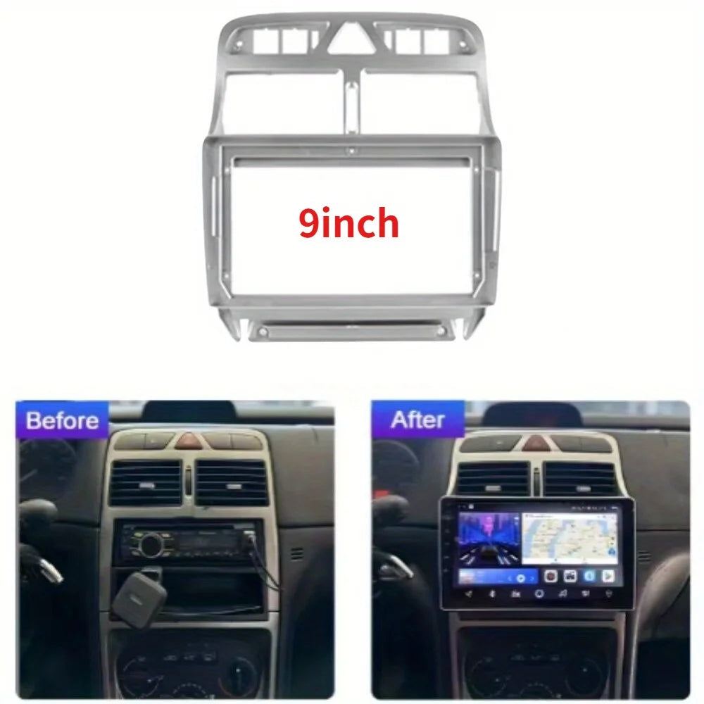 9 inch Car DVD Frame Audio Dashboard Trim Kit Panel Radio Large Screen Car Multimedia Player For Peugeot 307 307CC 2002-2013