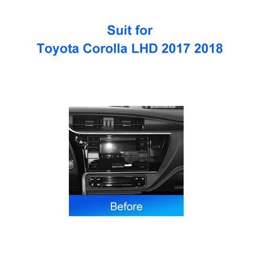 10.1 Inch Car Radio Fascia ForToyota Corolla LHD 2017 2018  GPS MP5 Player Casing Frame 2 Din Head Unit Dash Cover Panel