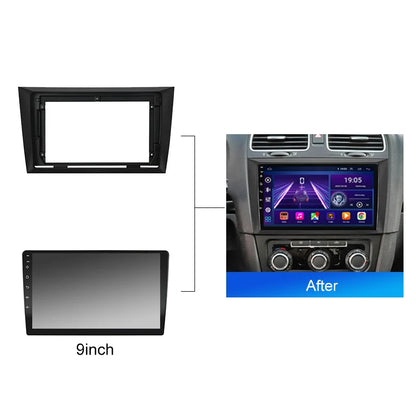 2 DIN Car Radio For Volkswagen VW Golf 6 2008-2016 Android 2 Din dvd gps Stereo Mounting Bezel Faceplate Frame Kit