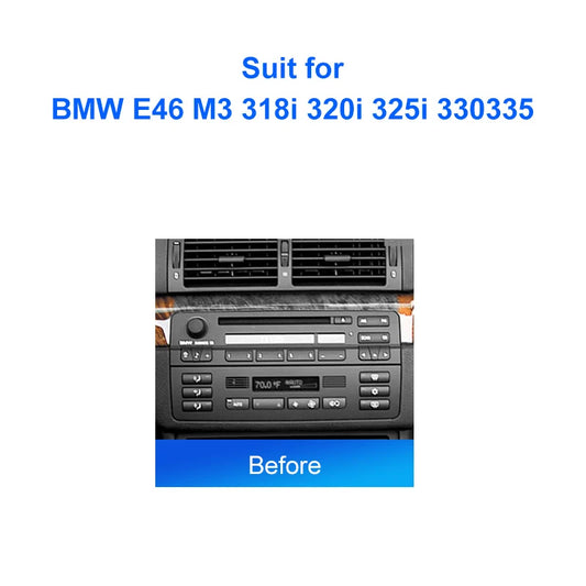 2 DIN Car Radio For BMW E46 M3 318i 320i 325i 330 335  Android 2 Din dvd gps Stereo Mounting Bezel Faceplate Frame Kit
