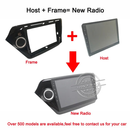 2 Din Car DVD Frame Audio Fitting Adaptor Dash Trim Kits Facia Panel For Jeep Compass 2011 car Radio video player