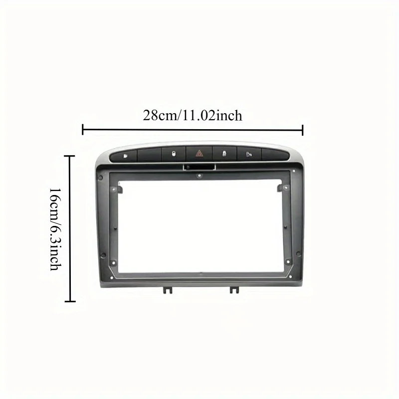 2 Din Car Frame Fascia Audio Fitting Adaptor Dash Trim Facia Panel 9inch For PEUGEOT 308 408 2010-2016 Double Radio Player