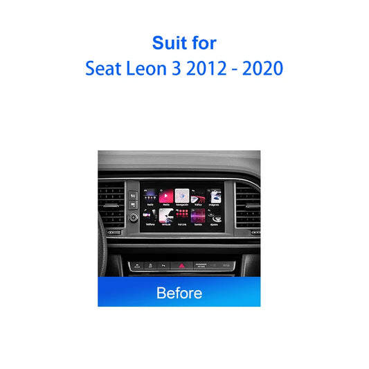 2 DIN Car Radio For Seat Leon 3 2012 - 2020  Android 2 Din dvd gps Stereo Mounting Bezel Faceplate Frame Kit