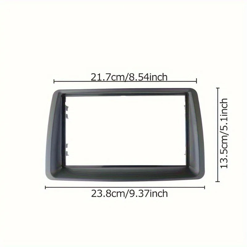 Double 2 Din Fascia for FIAT Panda (169) 2003-2012: Radio CD DVD Stereo Panel Dash Mount Installation Trim Kit Frame Plate Bezel