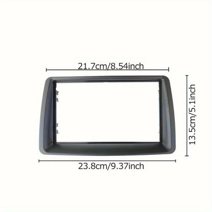 Double 2 Din Fascia for FIAT Panda (169) 2003-2012: Radio CD DVD Stereo Panel Dash Mount Installation Trim Kit Frame Plate Bezel