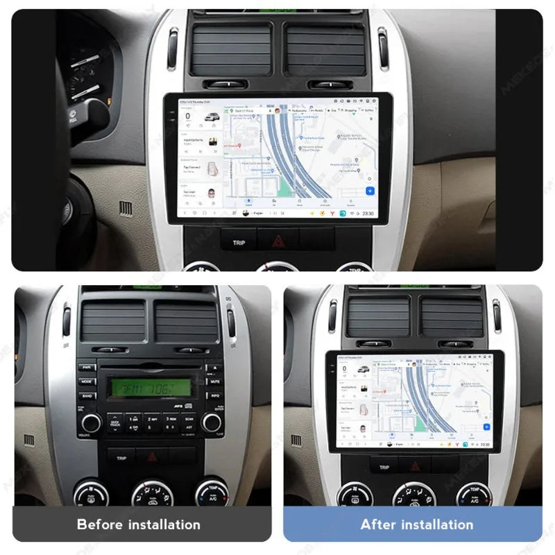 Car GPS Navigation Stereo For KIA Cerato 2006 Radio Fascias Panel Frame Fit 2Din 9 inch In Dash headunit screen
