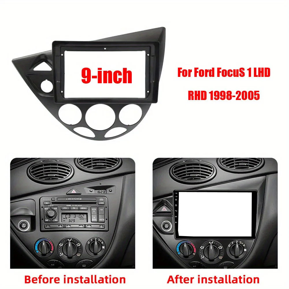 9 inch Car Radio Frame Fascia For Ford Focus MK1 1998-2005 auto Dash Trim Kits Panel car Radio Multimedia Dash Kit frame